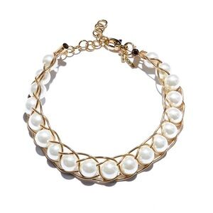 Lele Sadoughi braided collar necklace